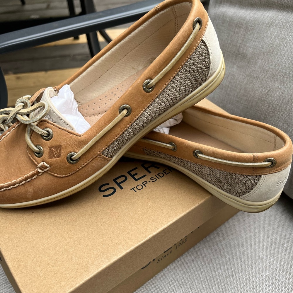 Sperry’s Light Brown Firefish Core Linen Shoes